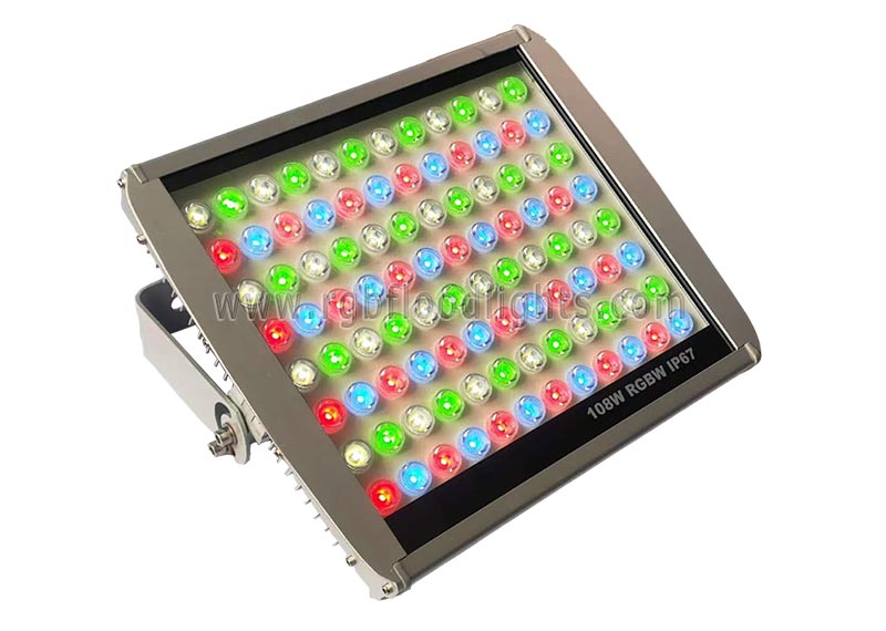 Outdoor Color Changing Architectural Wall Wash 100W RGB LED Flood Light