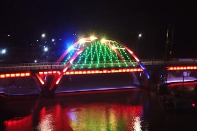 rgb flood light for bridge lighting