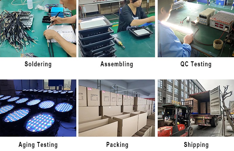 rgb led flood light manufacturing process