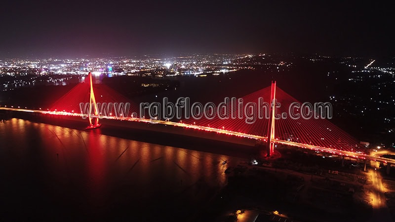Programmable LED Flood Light for Decorative Bridge Lighting