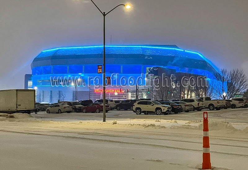 Colour Changing LED Flood Lights for Outdoor Arena Lighting