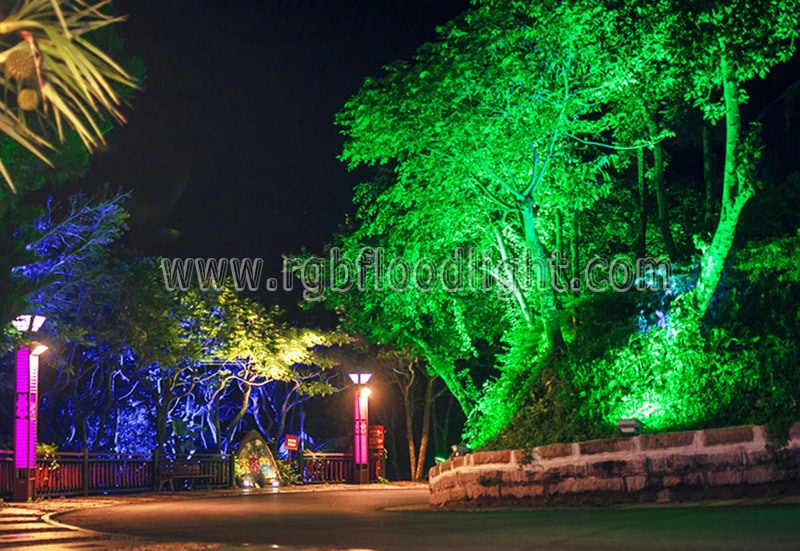 Multi Colored LED Spotlights for Outdoor Landscape Lighting