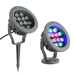 Multi Colored LED Spotlights for Outdoor Landscape Lighting