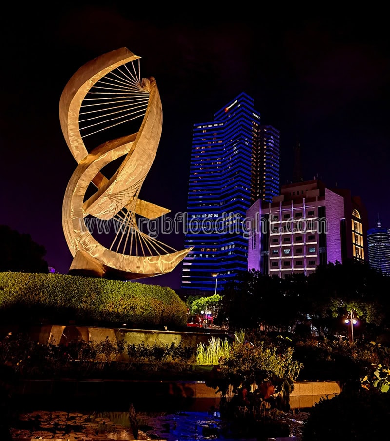 100W RGB LED Flood Lights for Outdoor Sculpture Lighting