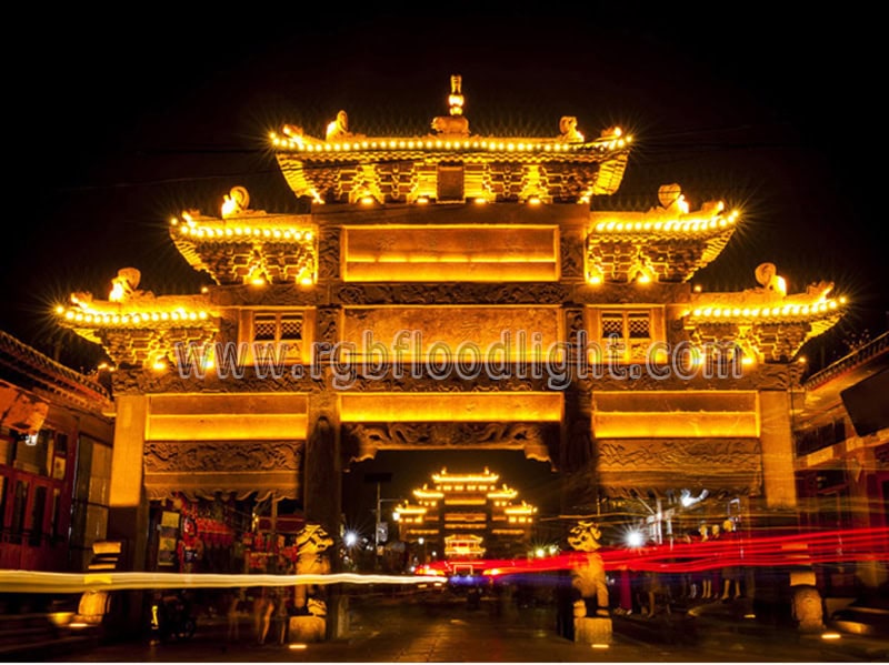 Decorative RGB LED Flood Lights for Temple Outdoor Lighting