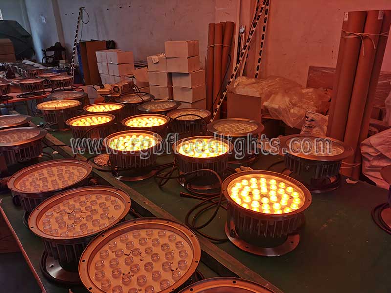 Outdoor Commercial Water Fountain DMX 100W Underwater RGB LED Flood Light Programmable Waterfall Wall Wash Light