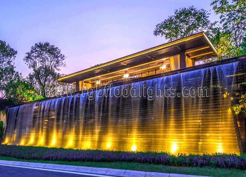 Outdoor Commercial Water Fountain DMX 100W Underwater RGB LED Flood Light Programmable Waterfall Wall Wash Light