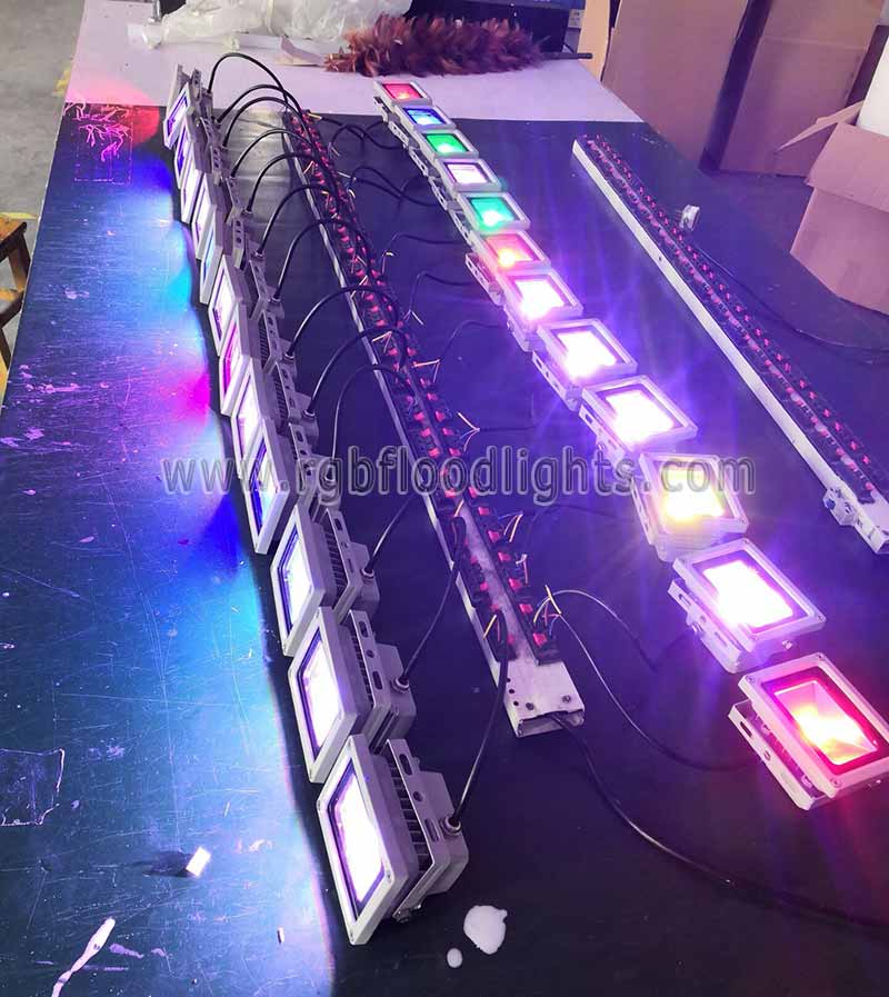 Outdoor Remote Control Low Voltage 12V 24V Colorful Garden Landscape 10W RGB LED Flood Light