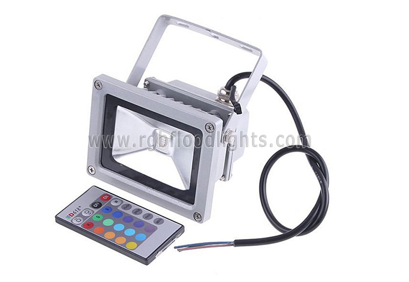 Outdoor Remote Control Low Voltage 12V 24V Colorful Garden Landscape 10W RGB LED Flood Light