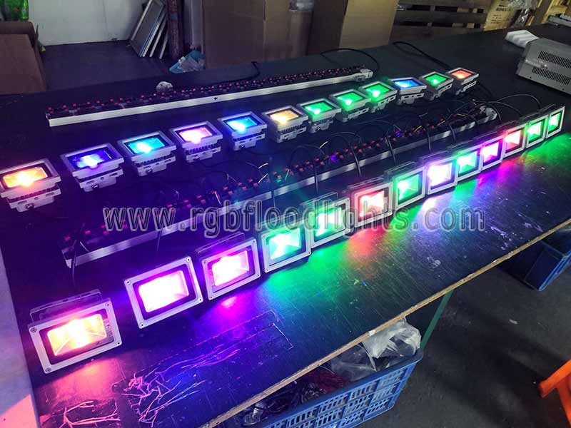 Outdoor Remote Control Low Voltage 12V 24V Colorful Garden Landscape 10W RGB LED Flood Light