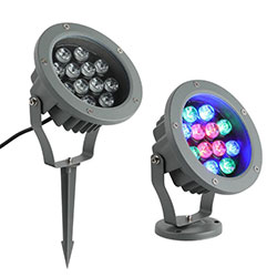 Outdoor Multi Colored Low Voltage 12V 24V 12W RGB LED Tree Flood Light