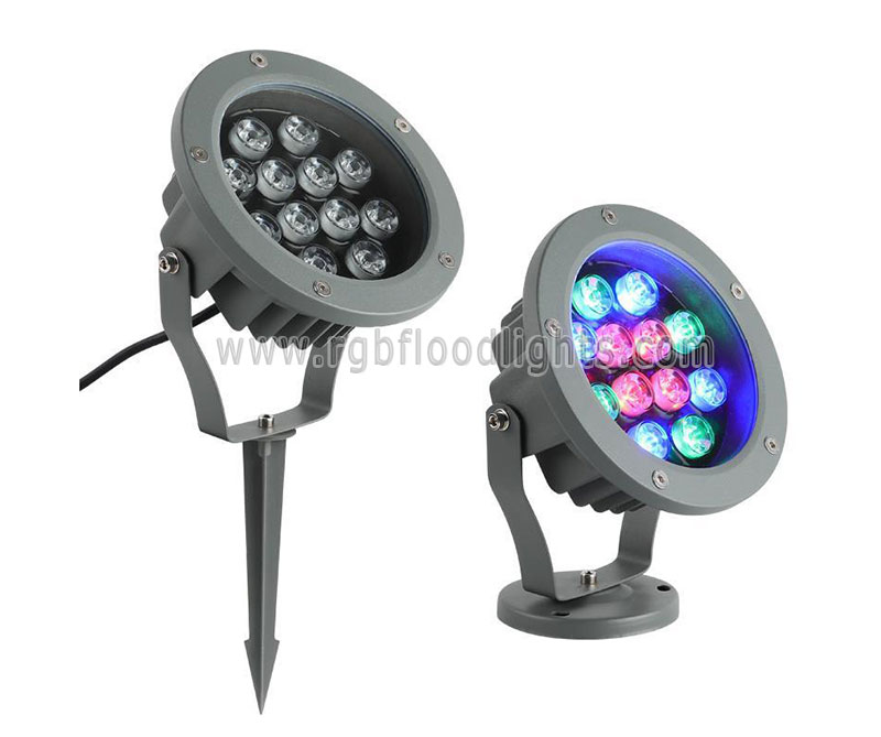 Outdoor Multi Colored Low Voltage 12V 24V 12W RGB LED Tree Flood Light