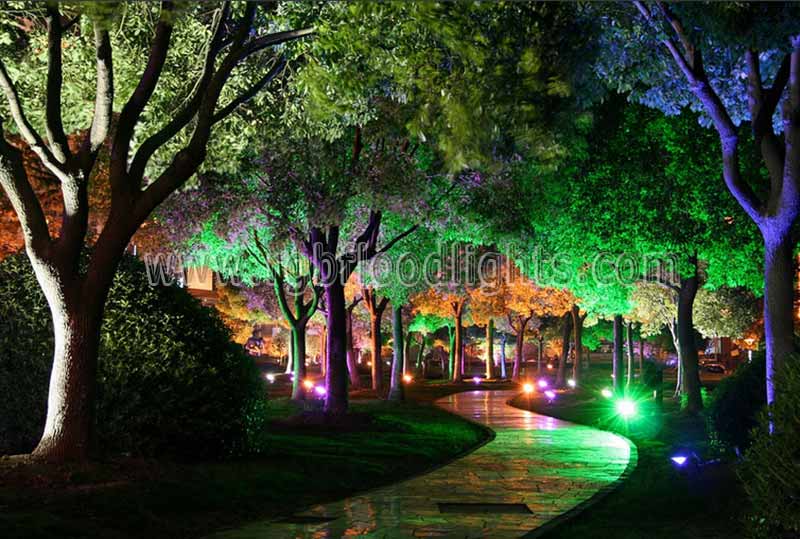 Outdoor 18W RGB RGBW LED Garden Tree Accent Flood Light