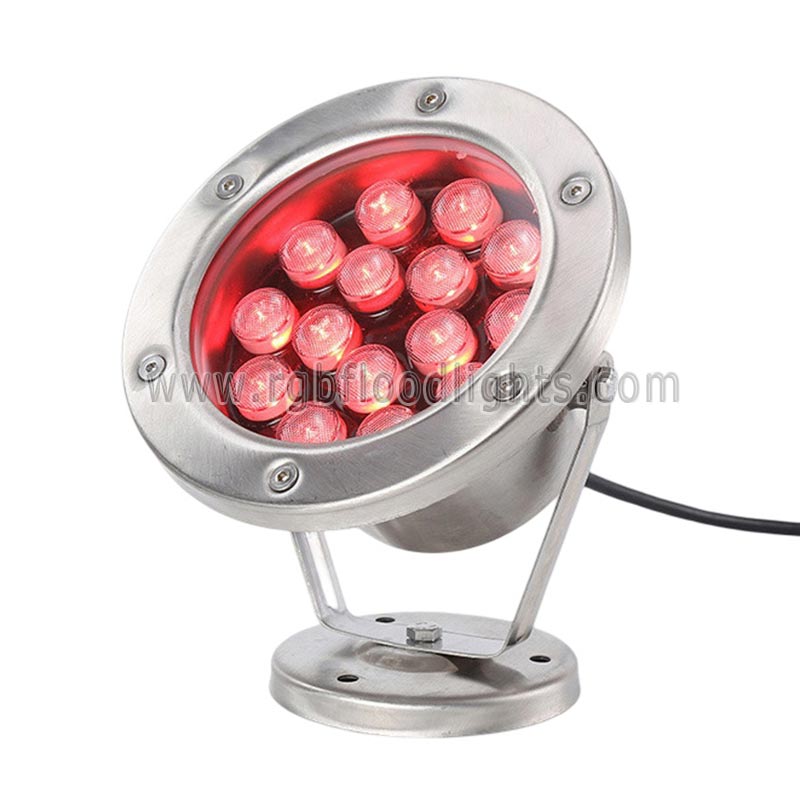 Outdoor Color Changing 18W Underwater RGB LED Flood Light Stainless Steel Pond Lamp