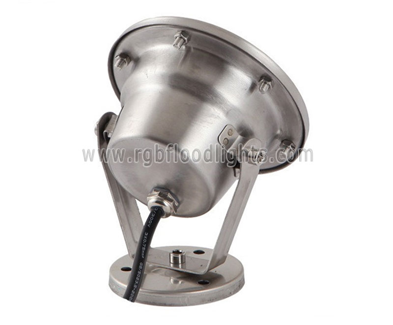 Outdoor Color Changing 18W Underwater RGB LED Flood Light Stainless Steel Pond Lamp
