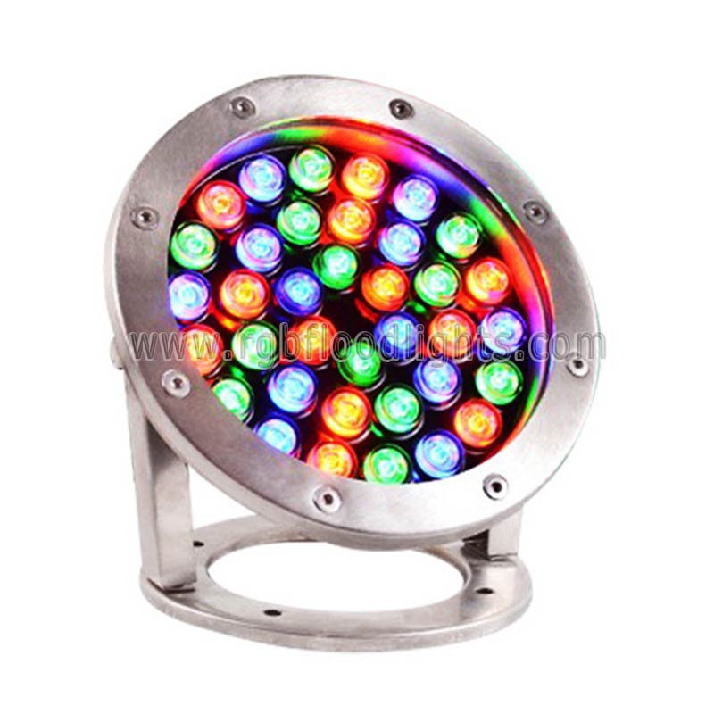 Outdoor Smart 36W Underwater RGB LED Flood Light RGBW Submersible Swimming Pool Fixture